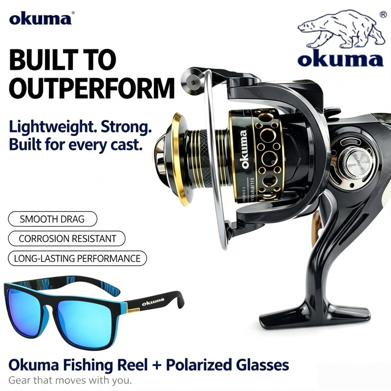 Abu Garcia Reel Max - OKUMA-Spinnrolle, ultraleichte Metall-Angelrolle, Angelwerkzeug, Angelrad, maximale