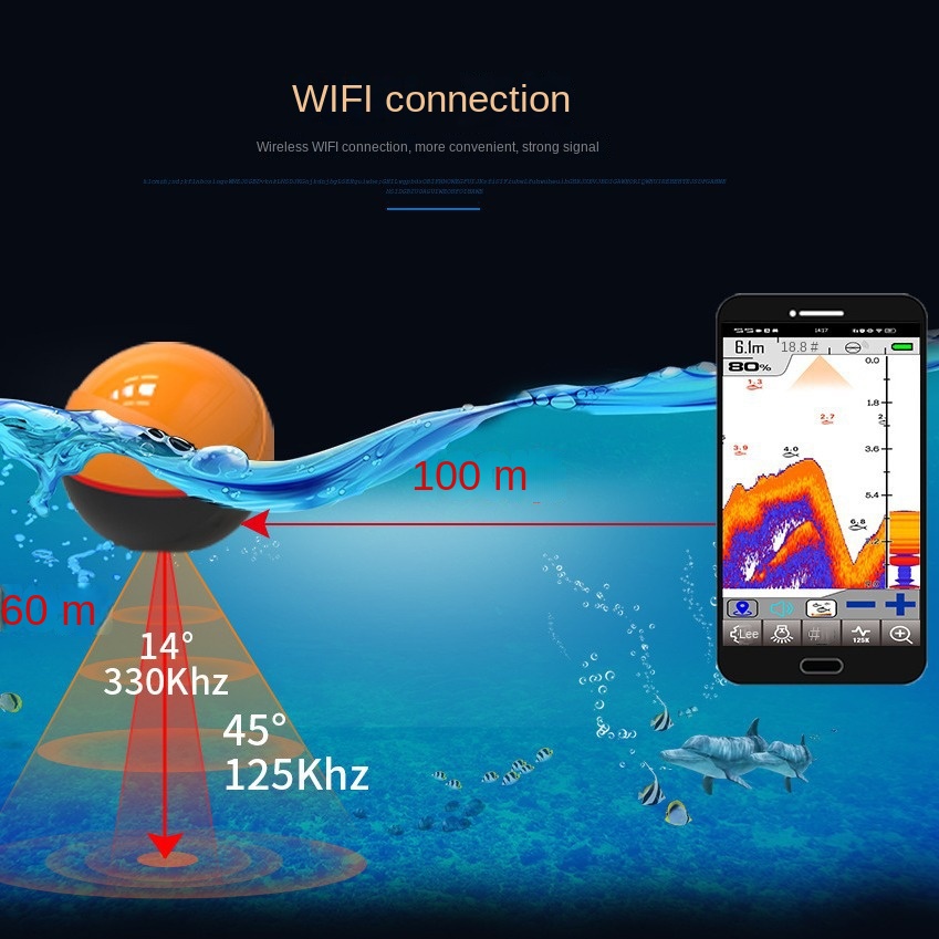 Neuer Dual-Frequenz Smart WiFi – Fish Finder Battery Bewertung und Preis
