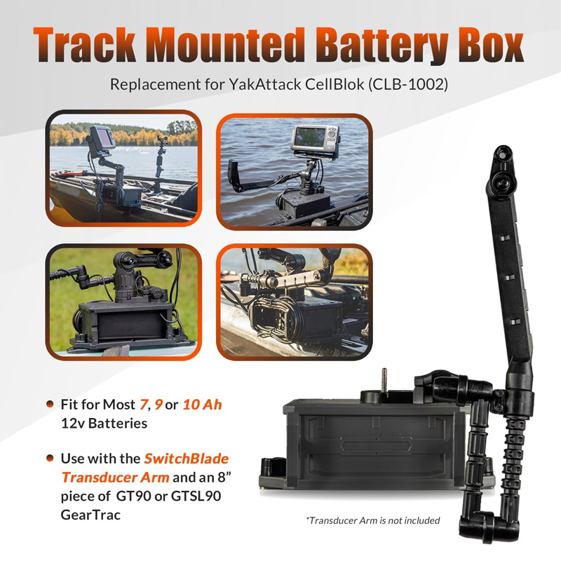Schienenmontierter Batteriekas – Fish Finder Battery Bewertung und Preis